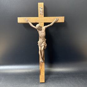 Vintage Wooden Cross Religious 7.5”x13.5”