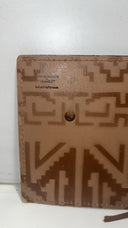 Vintage Peruvian Leather Wall Art Hand-Painted by Ibáñez - 8”x6”. Damaged