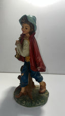 VINTAGE 12" NATIVITY PAPER MACHE SHEPHERD FIGURE FIGURINE. There is damage.