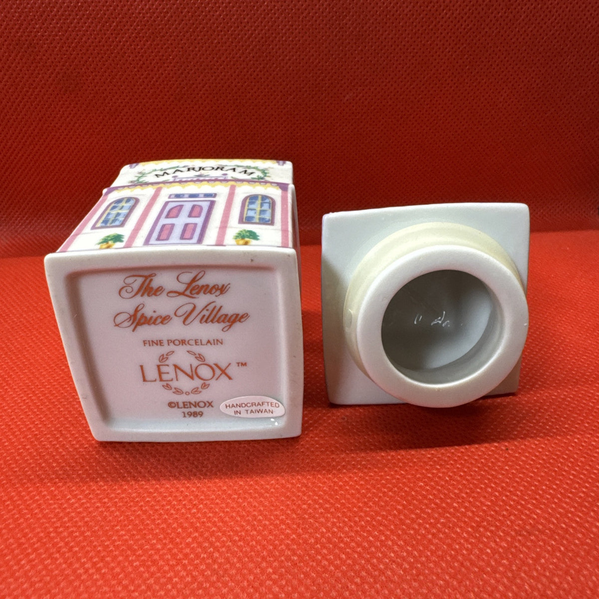 Vintage 1989 Lenox Spice Village MARJORAM Jar & Lid