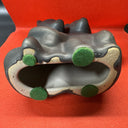 Vtg PIGEON FORGE POTTERY Matte Satin Black Bear Cubs Figurine