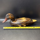 Wooden Duck Decoy Hand Carved Painted Wood Figure