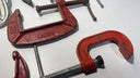 Large Lot 13 of Vintage & Modern C-Clamps -Adjustable, Heavy Duty, Various Sizes