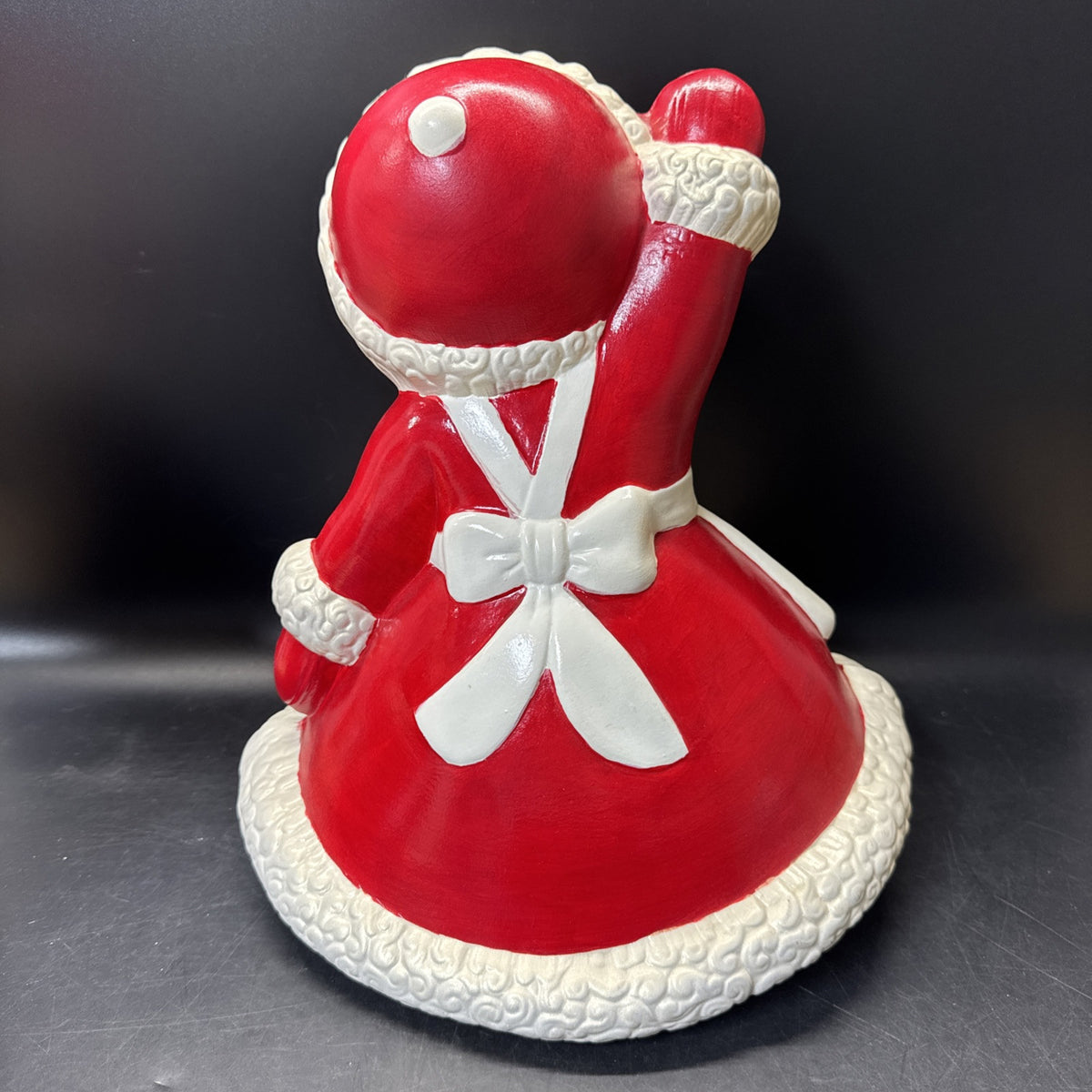 Vintage Christmas Ceramic Mold Winking Santa Clause & Waving Mrs Clause
