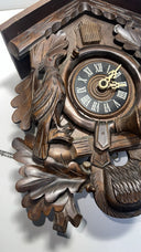 Vintage Black Forest German Hunter Cuckoo Wall Clock - Deer & Game Theme Unteste