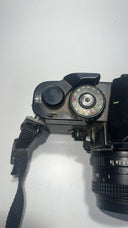 CHINON CE-4 Vintage 35mm SLR Film Camera with Rokinon 49mm- Untested