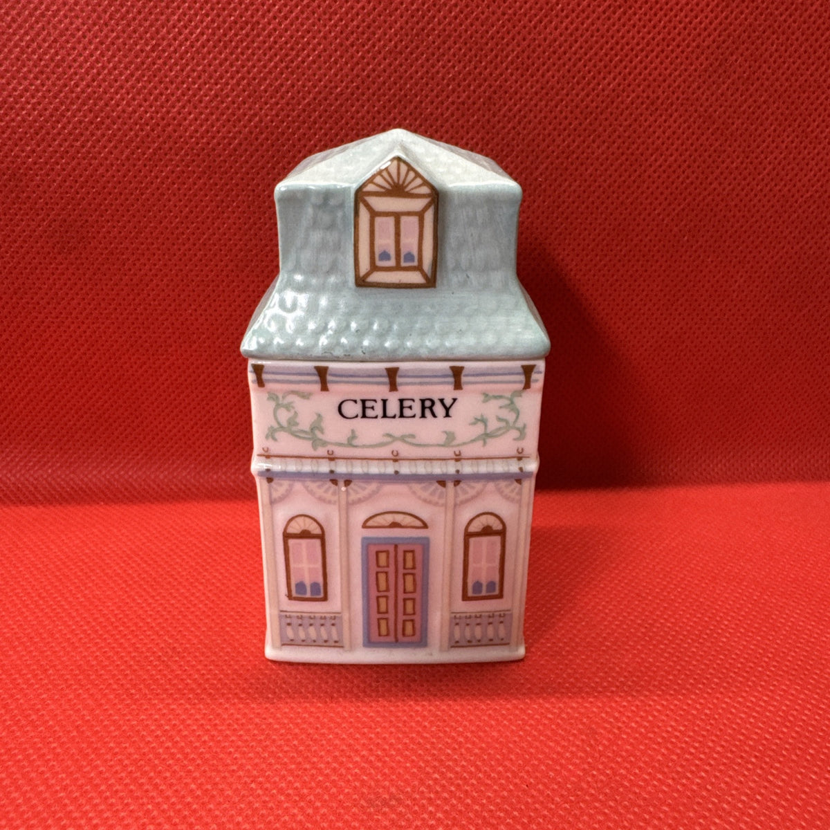 Vintage 1989 Lenox Spice Village CELERY Jar With Lid
