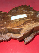 Hand carved wooden fish box
