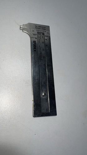 Vintage The Executive Pocket Chum Sliding 3 1/2" Caliper Stainless Steel USA