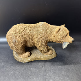 Sandicast Nature’s Habitat Grizzly Bear Figurine Wildlife Signed By Sandra Brue