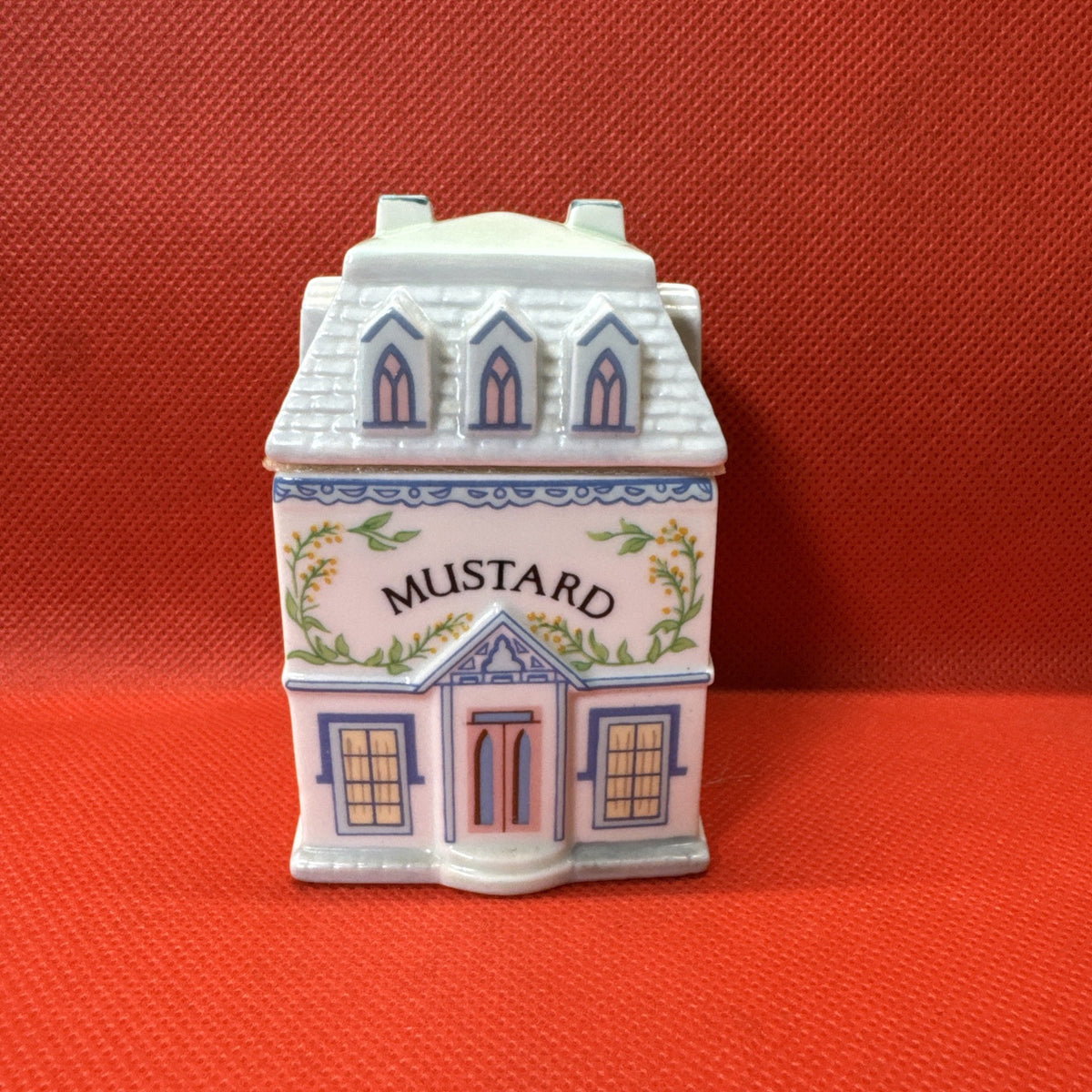 Vintage 1989 Lenox Spice Village Mustard Condiment Jar w/Lid