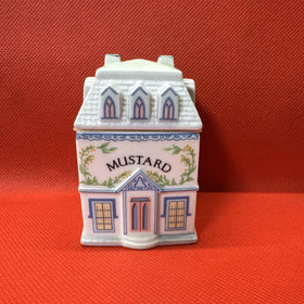 Vintage 1989 Lenox Spice Village Mustard Condiment Jar w/Lid