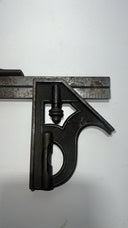 L.S.Starrett 12" Combination Square 4pc Set Hardened Vintage USA