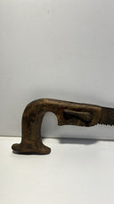 Vintage 13” Curved Handle Keyhole Saw – Wooden Handle, Rare Hand Tool