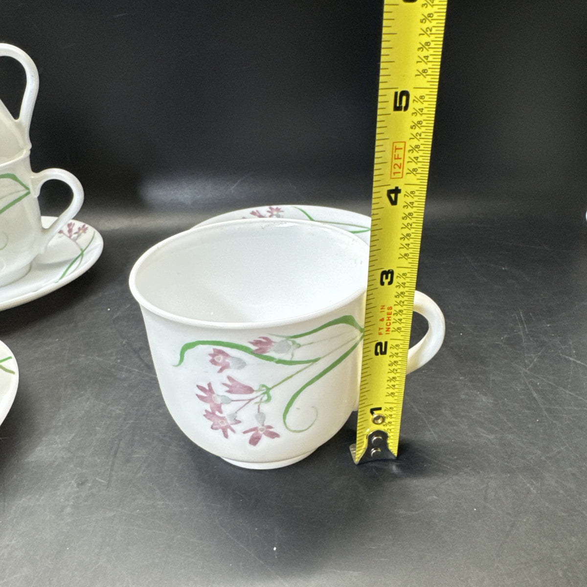 Martha Stewart Everyday 5.5” Coffee Cups (7pcs) And Saucers (5pcs)