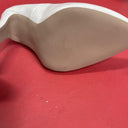 Just Fab High Heels Womens 8 Cleonia Stiletto Pumps Comfort Beige Fabric Slip On