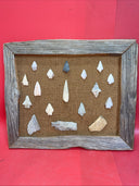 Native American Arrowheads collection in the Frame