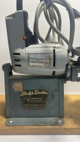 Vintage Black & Decker 1/4" Horizontal Metal Drill Stand Type 1