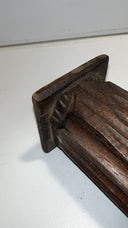 Vintage Hand-Carved Wooden Monk Statue 15” – Religious Folk Art Mexico