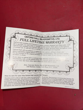 Oxford Hall Silversmiths,LTD.Set 70