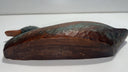 Vintage Hand-Carved Wooden Duck Decoy with Hole – Rustic Hunting Collectible