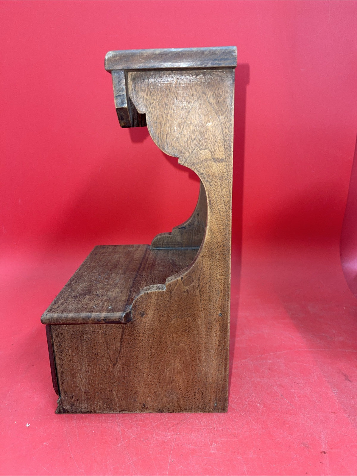 Vintage Handmade Wooden Jewelry Box Wall Display Cabinet