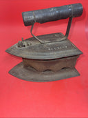 Vintage Special  10 Charcoal Laundry Press Iron With Wooden Handle