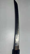 Vintage Japanese Wakizashi Sword w/ Black Lacquered Saya - Collectible Katana