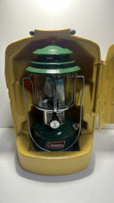 Coleman Lantern 4 1978 Model 220 220J Clear Globe Yellow Case Double Mantle
