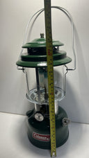 Coleman Lantern 4 1978 Model 220 220J Clear Globe Yellow Case Double Mantle