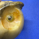 Genuine Alabaster Stone Owl Set Of 2