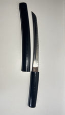 Vintage Japanese Wakizashi Sword w/ Black Lacquered Saya - Collectible Katana