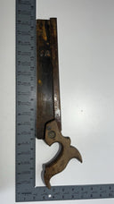 Antique  Jackson Warranted Cast Steel Back Saw 12" Woodworking Shop