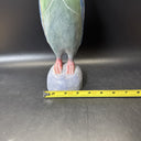 Hand Carved Wood And Clay Bird Sculpture 13” Tall