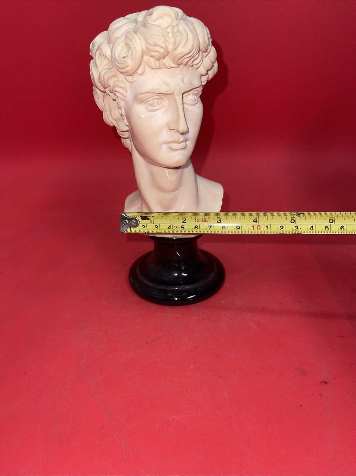 ANTIQUE G. RUGGERI DAVID BUST ON BASE MARBLE BASE