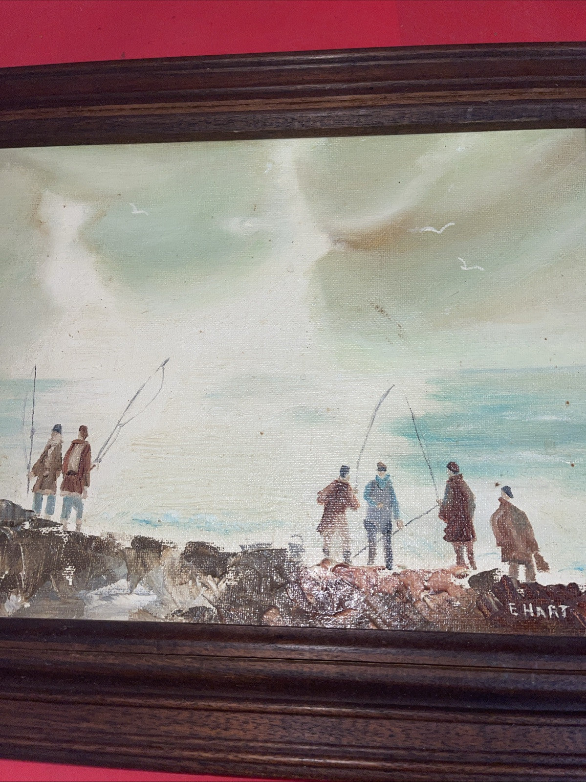 Painting ,, Maine Fishermen’’Artists E. Hart