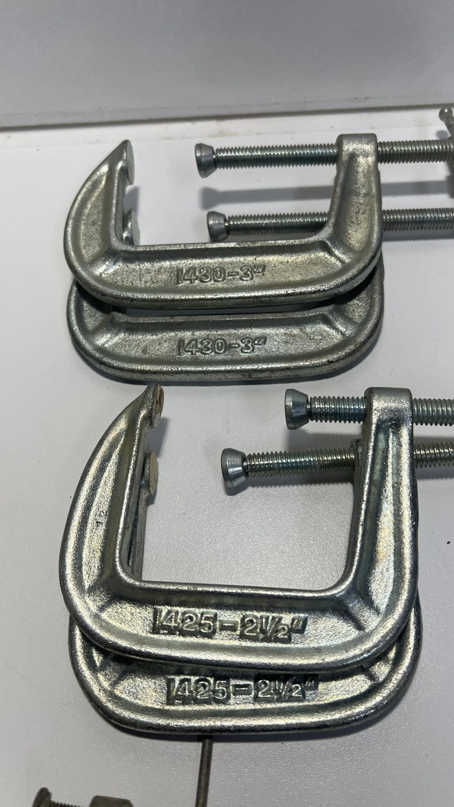 Large Lot 13 of Vintage & Modern C-Clamps -Adjustable, Heavy Duty, Various Sizes