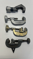 Lot of 4 Pipe Tubing Cutters – Assorted Brands & Sizes – Some Need Repair