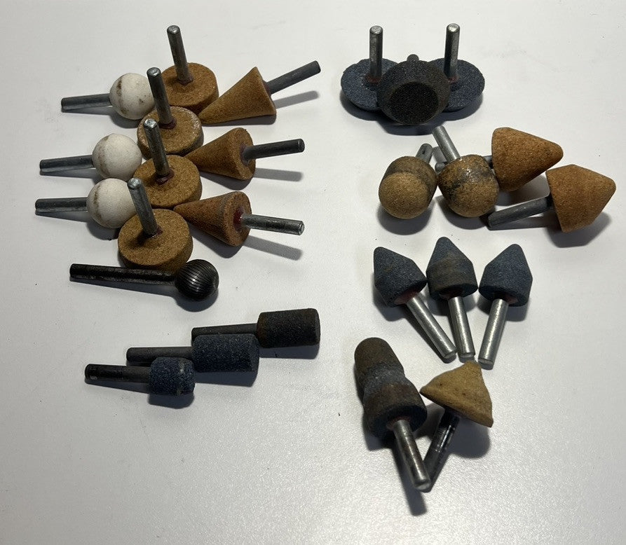 26 Piece Drill Sanding Wheel Stone Set, mostly 1/4"x1.5 Shanks