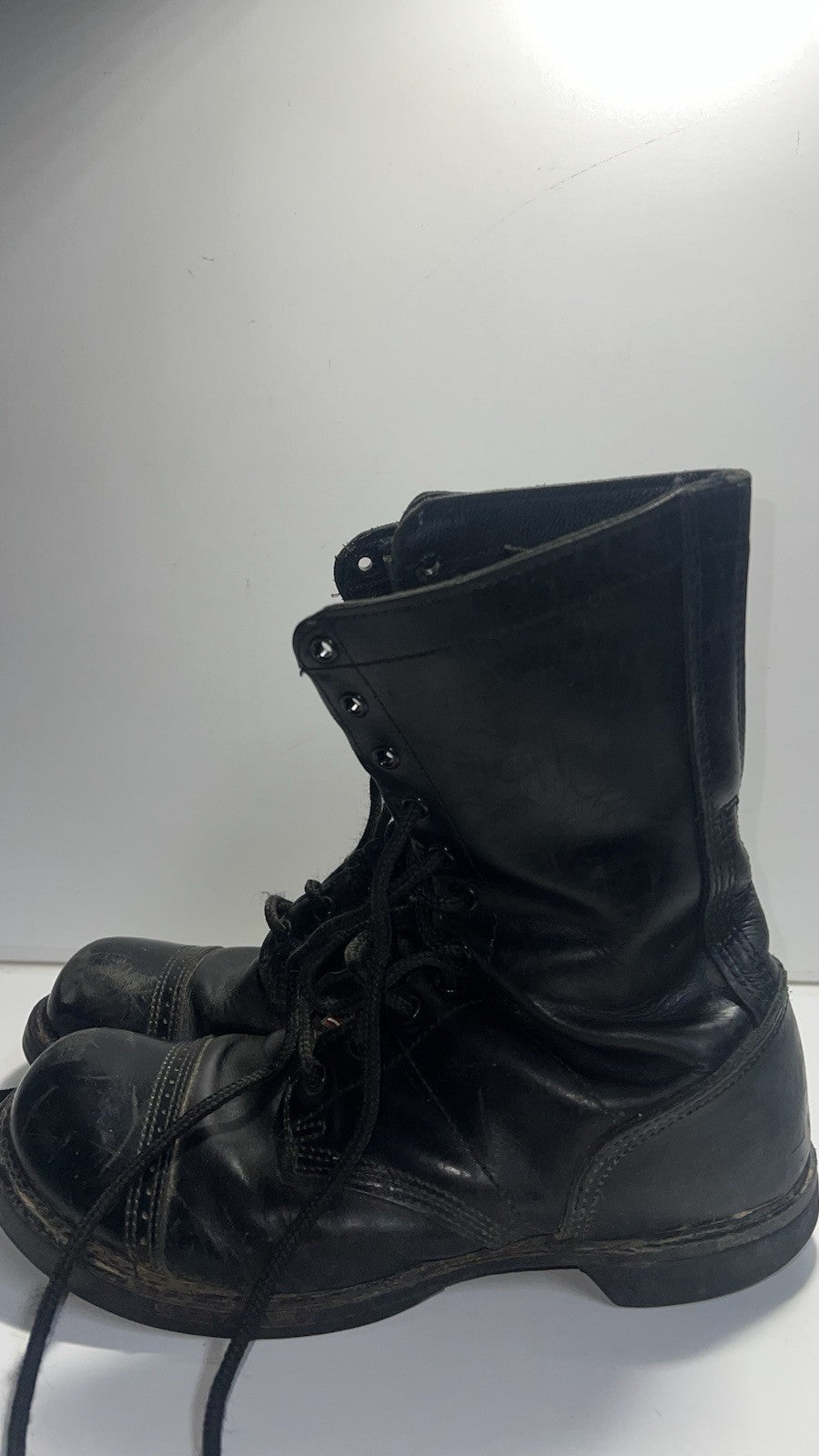 CORCORAN 1500 Airborne Black Leather Jump Boots  9.5 E Military Combat Lace Up