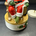 Vintage 1976 Josef Original Ceramic Christmas Sleepy Santa Musical Figurine