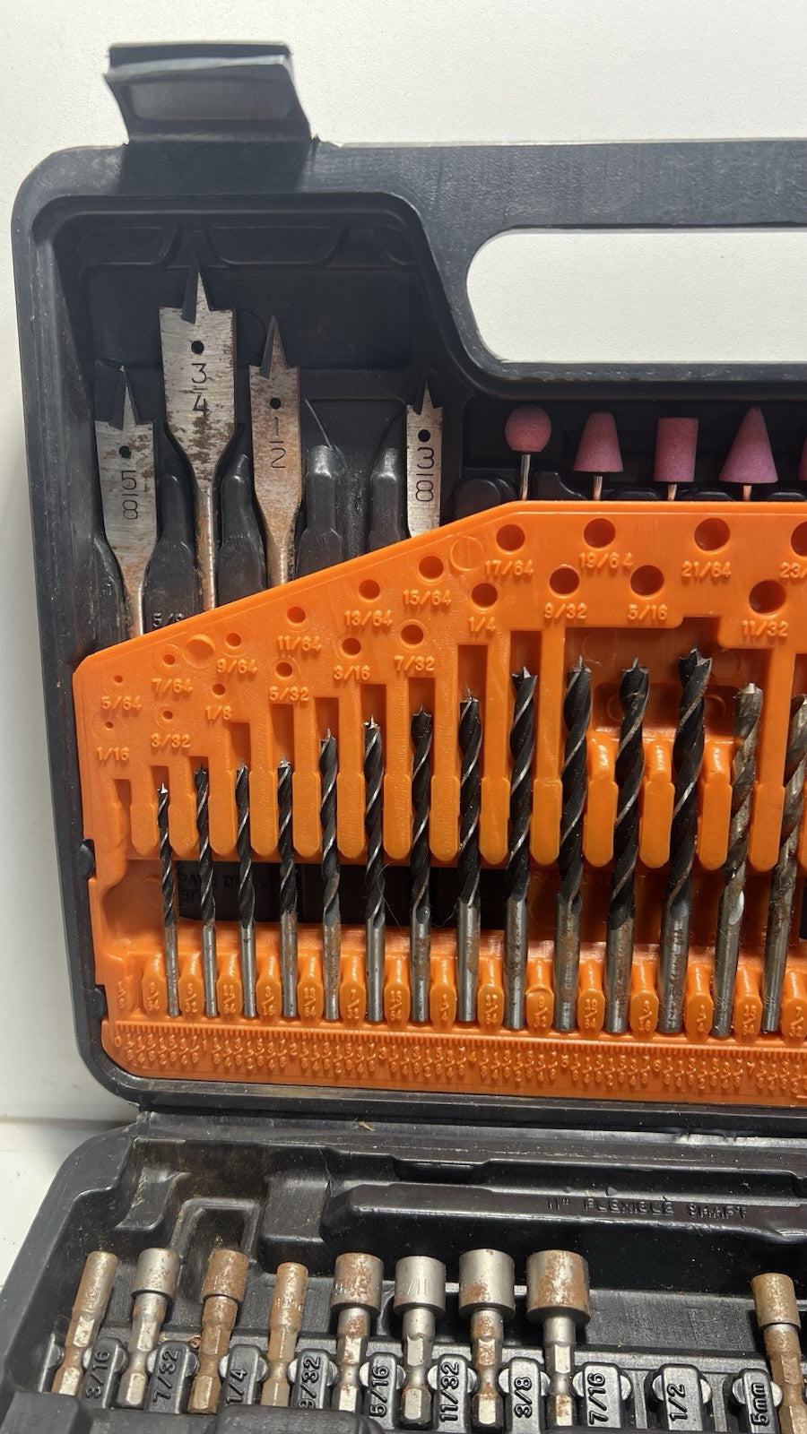 Drill Bit Set/Screwdriver Bit Set Combo. Some parts are lost