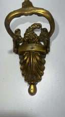 Large Vintage Solid Brass American Eagle Door Knocker 6 1/2" Name Plate