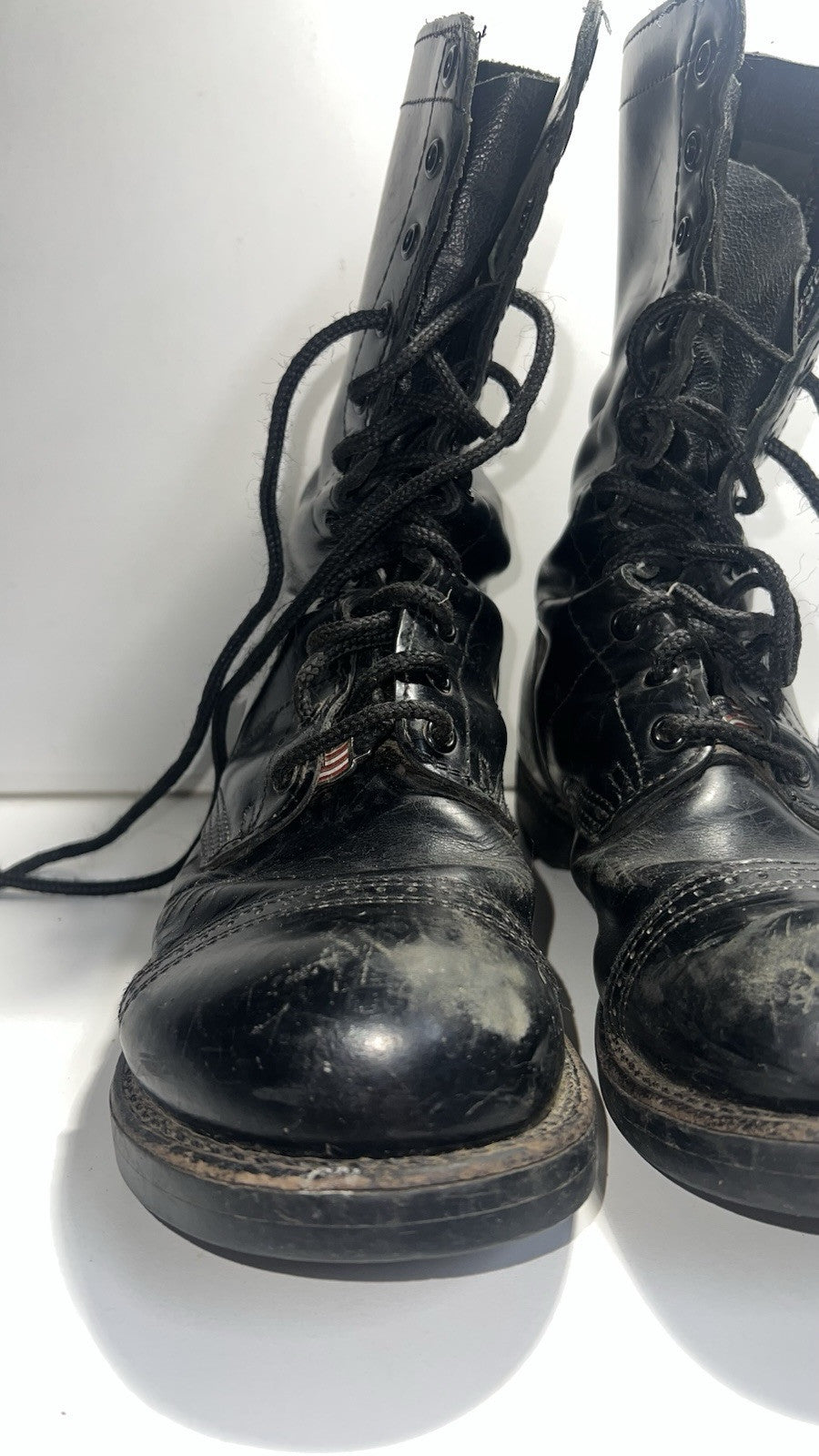 CORCORAN 1500 Airborne Black Leather Jump Boots  9.5 E Military Combat Lace Up
