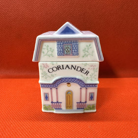Vintage 1989 Lenox Spice Village CORIANDER Spice Jar With Lid