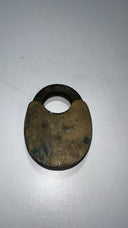 ANTIQUE "SAFE" BRASS PADLOCK  OLD VINTAGE LOCK NO KEY