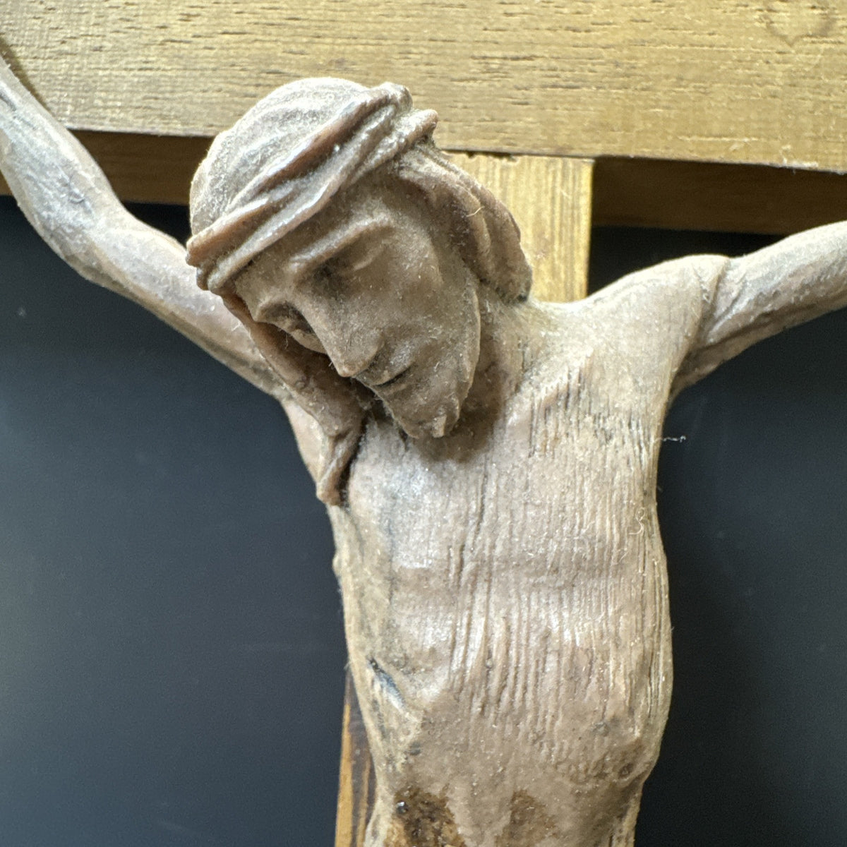 Vintage Wooden Cross Religious 7.5”x13.5”