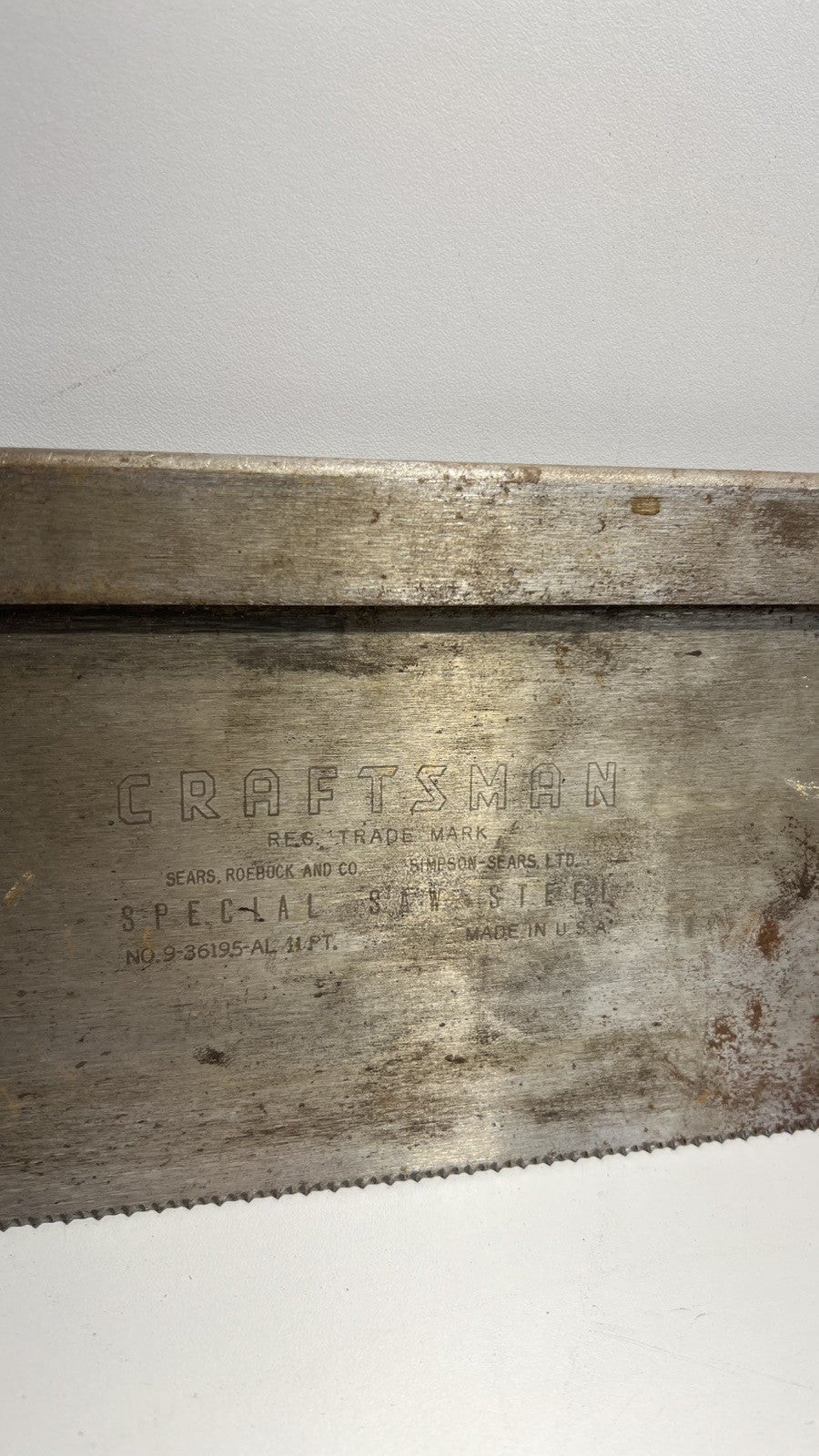 Vintage Craftsman No. 9 36195 Hand Saw 28” 11 PPI USA - Special Saw Steel