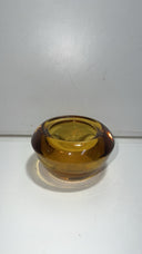 Vintage MCM Viking Glass Persimmon Orange Round Orb Tabletop Lighter