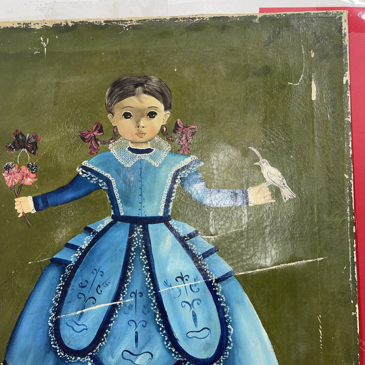 Painting Of Girl By Agapito Engel Cifuentes Mexican , not signed